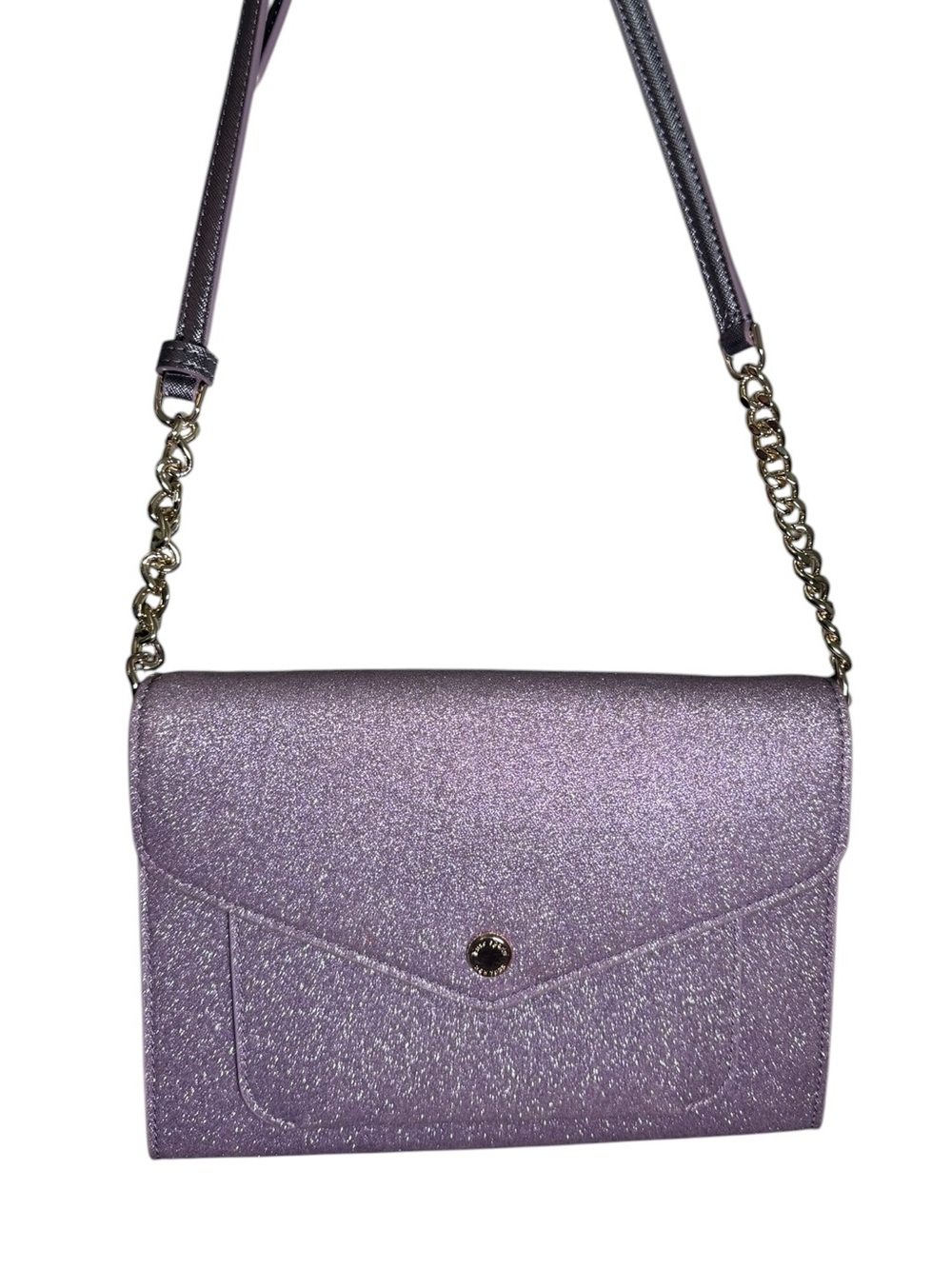 Kate Spade Tinsel Glitter Flap Crossbody Lilac
